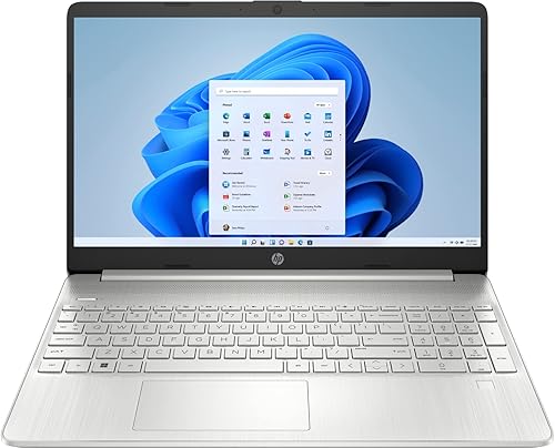 HP Laptop FHD de 15.6 pulgadas, Intel Core i3-1125G4 de 11 generación, Windows 11 en modo S, batería de larga duración, carga rápida, diseño delgado