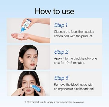 WNP Facial Sebum Softener Deep Cleansing Set (3-in-1) Pore Remover Liquid & Face Scraper with 30 Disposable Pads Melts Away Stubborn Blackheads, Oil Control for Face, Korean Skincare, 2.7 fl oz
