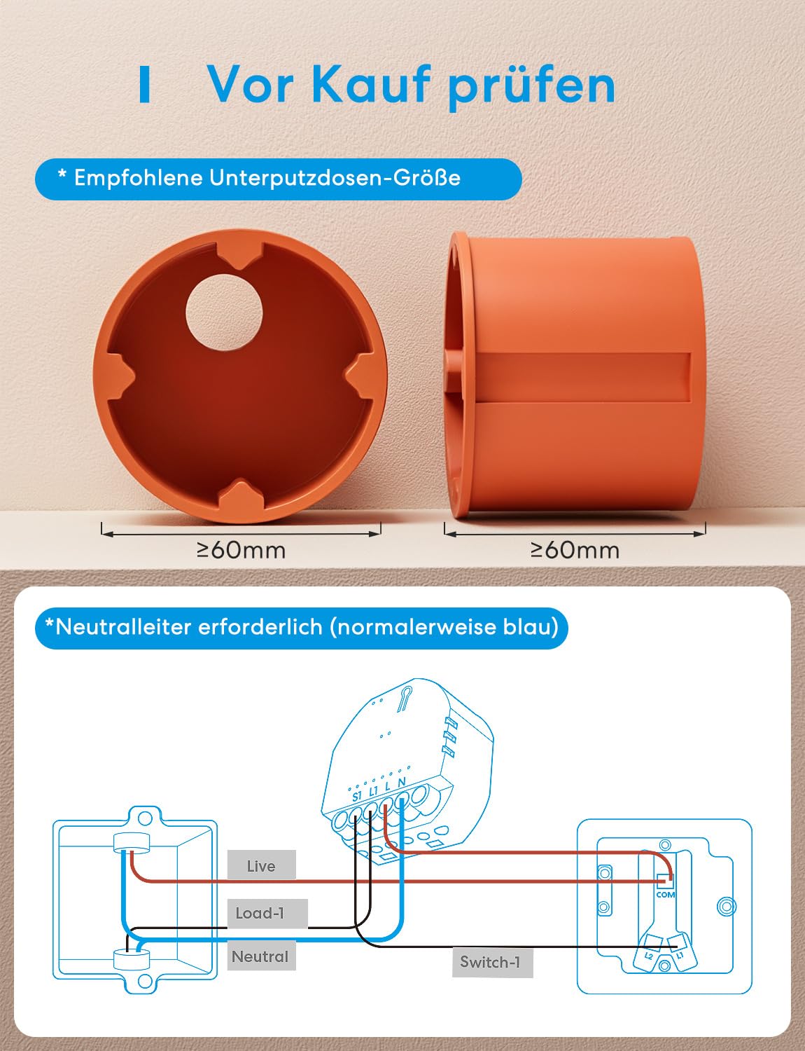Meross Matter WLAN Schalter Unterputz 4 Stück, Neutral Erforderlich, Lichtsteuerung, Energieverbrauch & Zeitschaltuhr, kompatibel mit HomeKit, Alexa, Google Home und Home Assistant