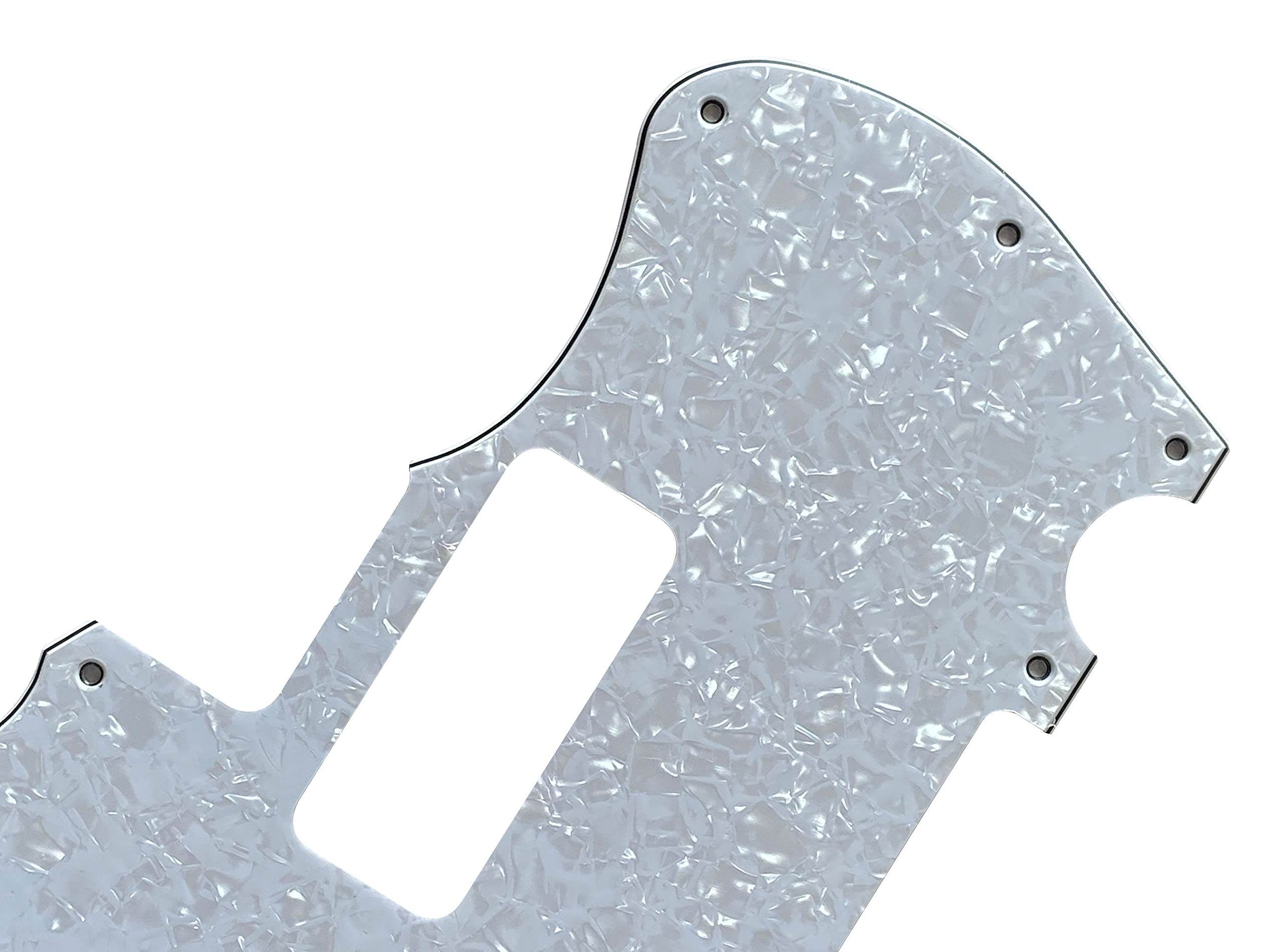 Guitar Parts For Jazzcaster Telemaster Hybrid P90 Style Guitar Pickguard (4 Ply White Pearl)