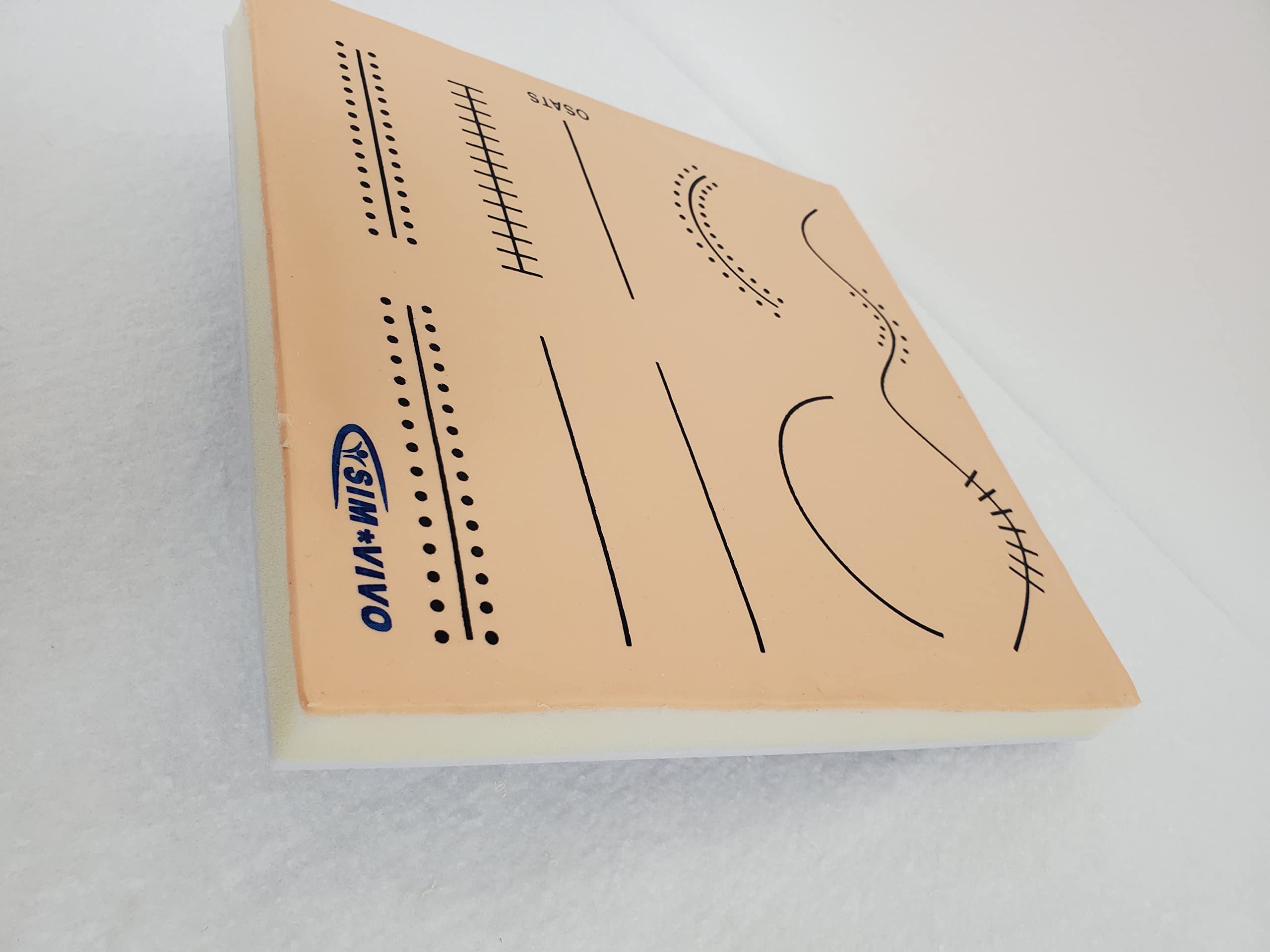 Sim-Pad Suture Practice Board – Realistic Skin Simulation Pad For Medical & Nursing Training (10" X 10")
