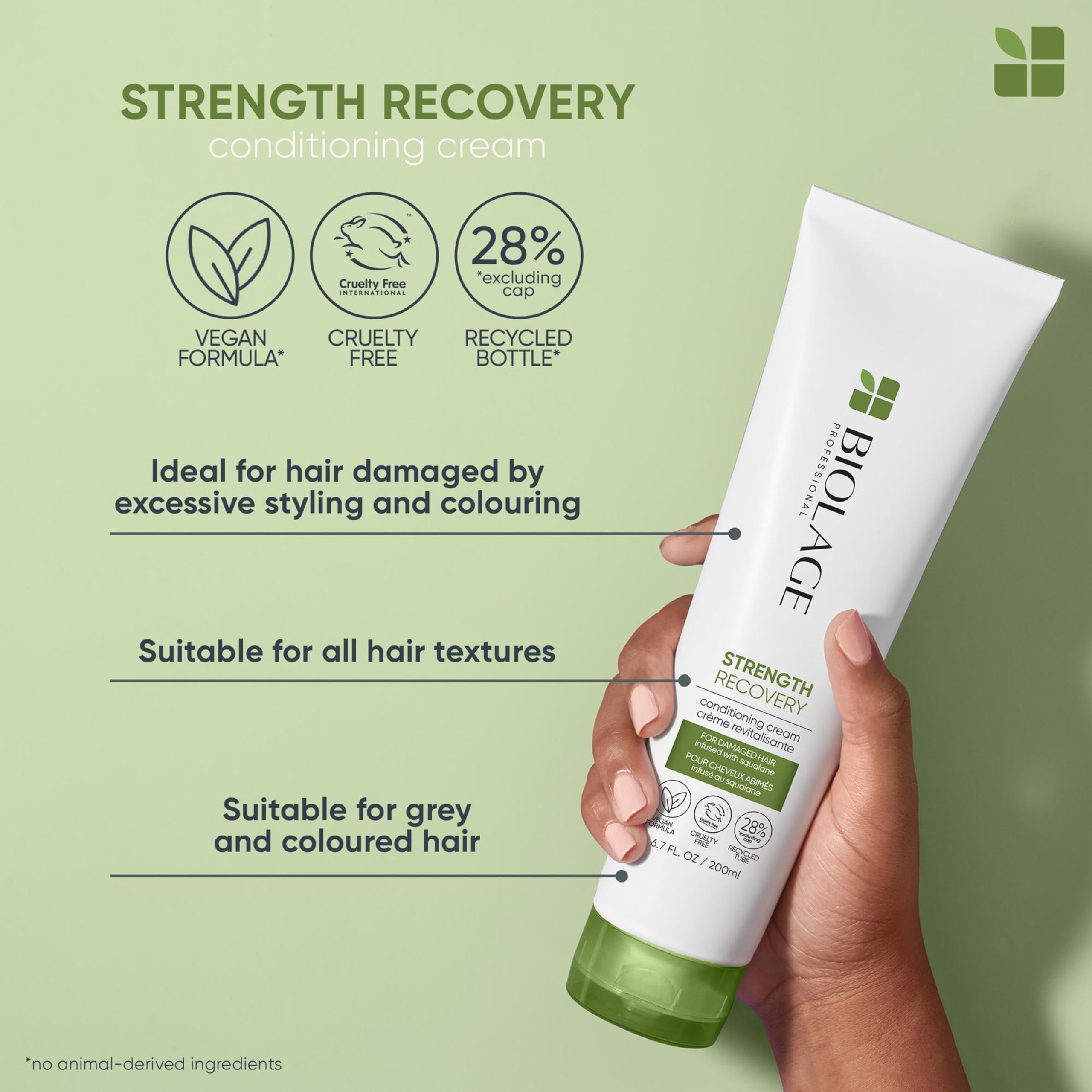 Biolage Professional Strength Recovery Nourishing Conditioning Cream, for Damaged Hair 200ml - Image 4