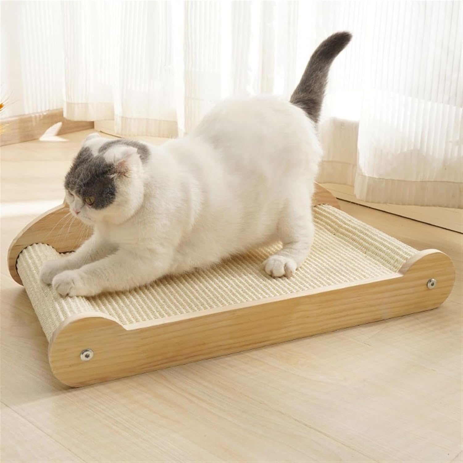 猫 スクラッチャー 木製 猫 スクラッチ ボード サイザル麻 猫の巣 猫 引っ掻き防止 ソファ 大型 猫の爪 洗面器 猫の爪グライン