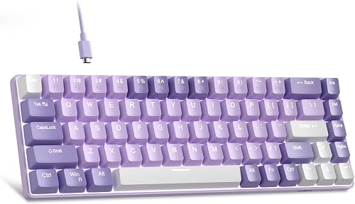 MageGee MK-Box 60% Mechanical Gaming Keyboard Violets Purple