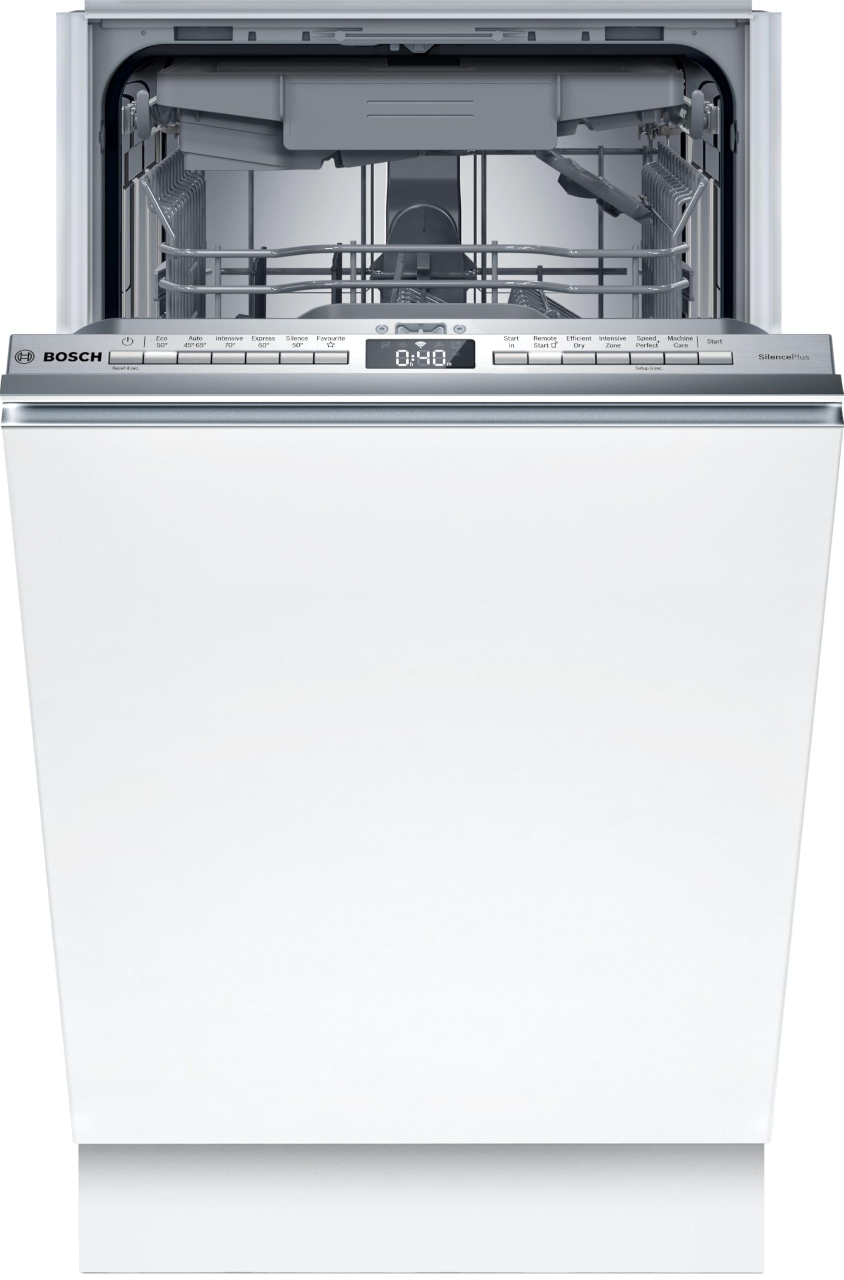 Bosch Series 4 SPV4EMX17G Intergrated Slimline Dishwashers- Silver Control Panil- B Rated