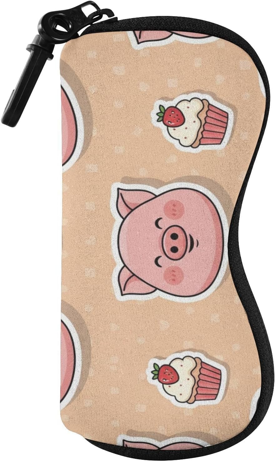 Pig Cute Zipper Eyeglasses Pouch Sunglasses Case for Office