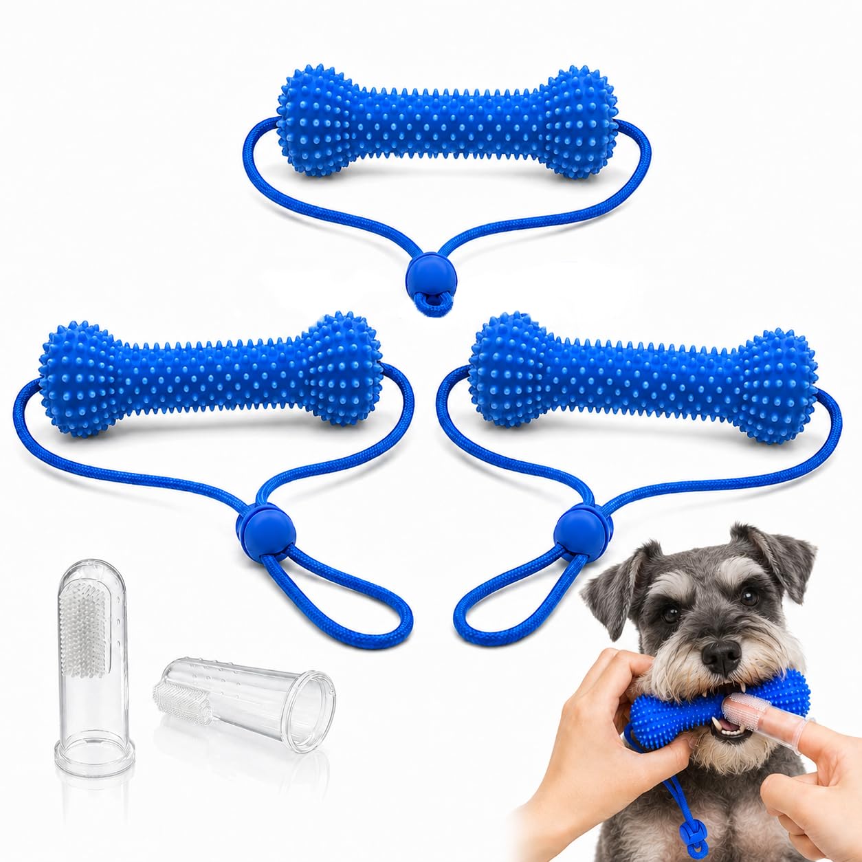 Dog Toothbrush Helper, Pet Toothbrush Helper for Dogs (3pcs, 15cm)