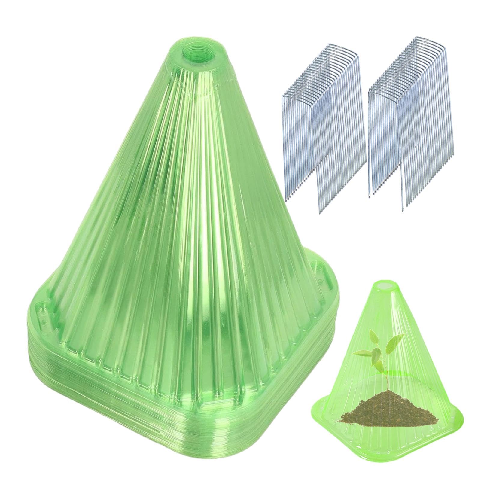 WEITING Pflanzenhut 50er Set, Pflanzglocke Für Pflanzhilfe, Pflanzenschutzhaube Wachstumshilfe, Pflanzenabdeckung Pflanzenschutz Vor Frost, Schnecken Und Vögeln