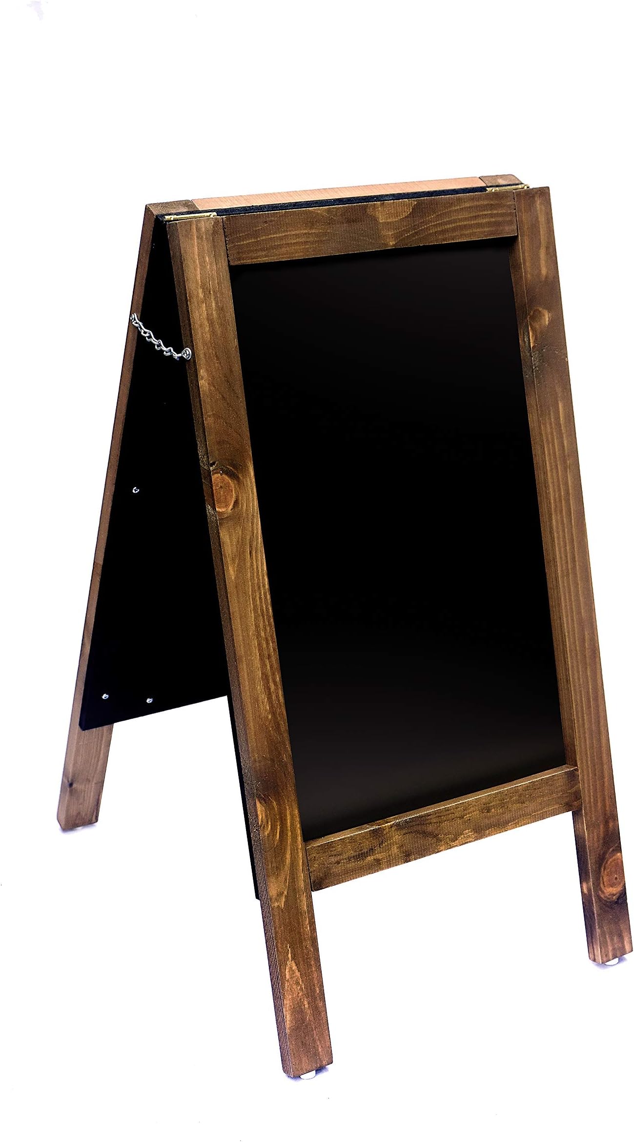 Heavy Duty Medium Oak A Frame Chalkboard/Blackboard. Fitted with Tough Melamine™ Hard Plastic, Non Porous Panels - Easy to Clean. 80cm x 40cm for Chalk Markers and Chalk. Double Sided Sign.