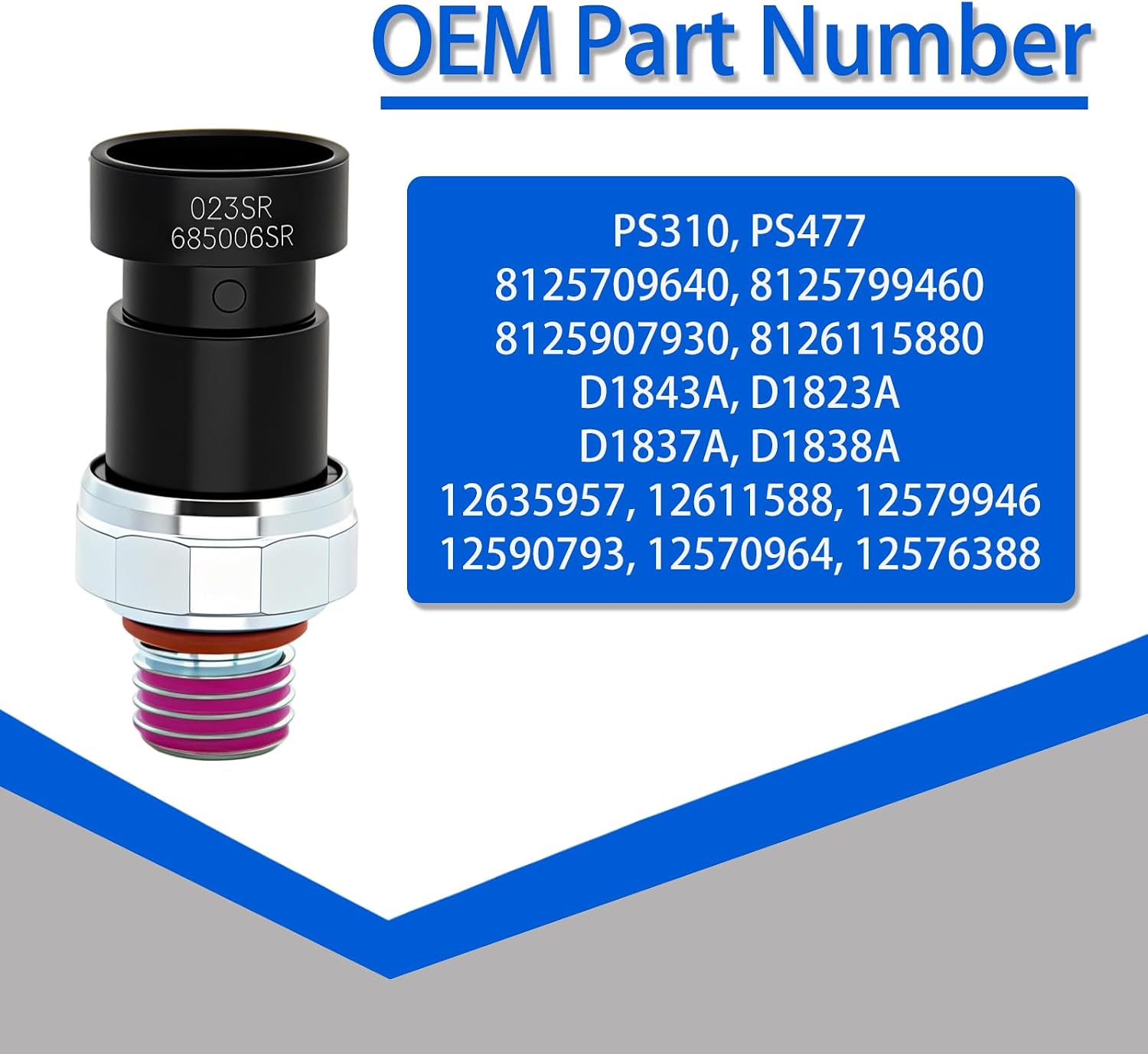 D1843A 12635957 Oil Pressure Sensor and Socket Compatible with Buick Lacrosse Enclave Rainier Chevy Colorado Equinox Malibu Impala Trailblazer Traverse GMC Envoy Canyon Terrain Cadillac SRX XTS