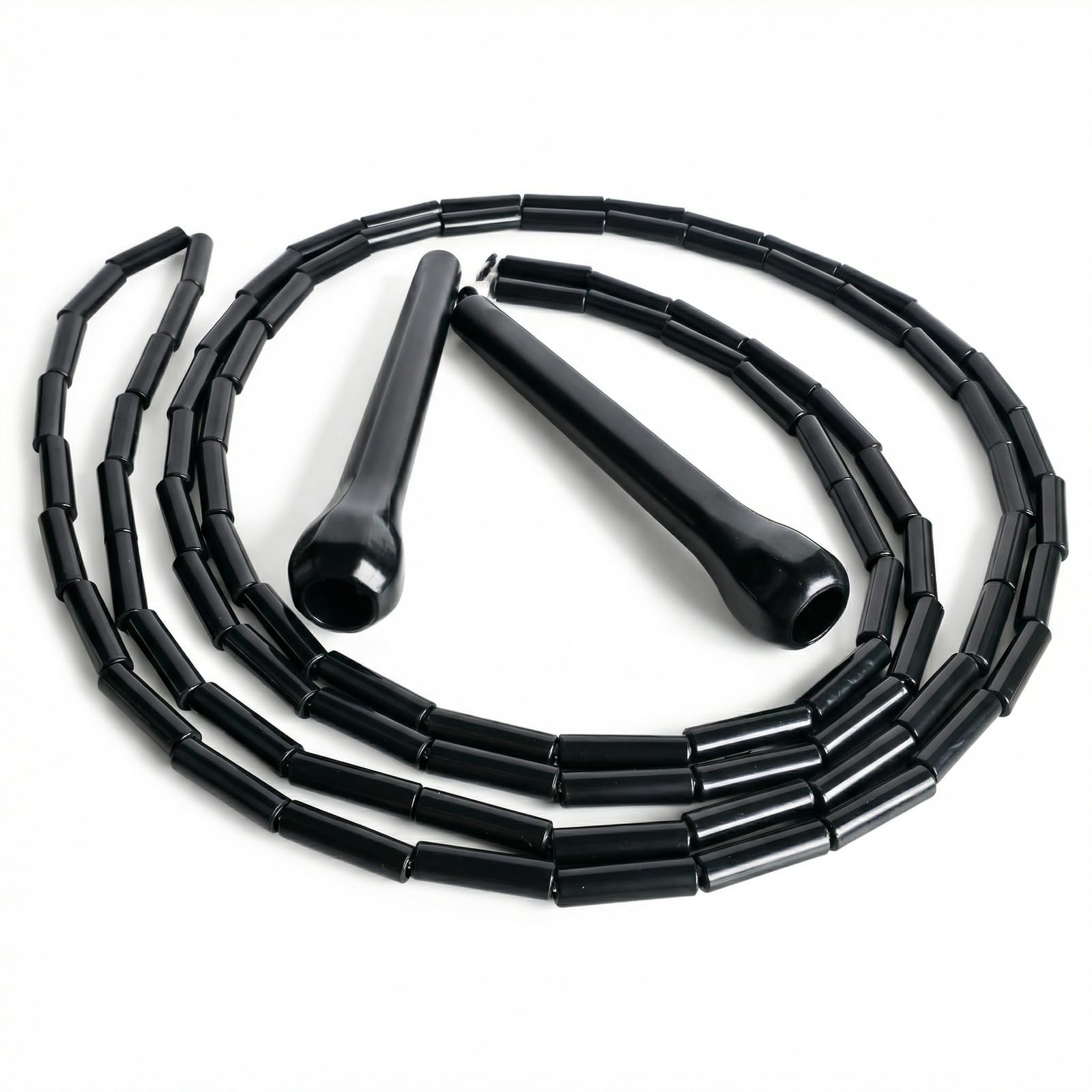 Beaded Skipping Rope for Adults and Kids, Tangle-Free Adjustable Jump Rope with Shatterproof Beads & Unbreakable Handles, Soft Segmented Skipping Ropes for Fitness, Boxing, Exercise, Men & Women