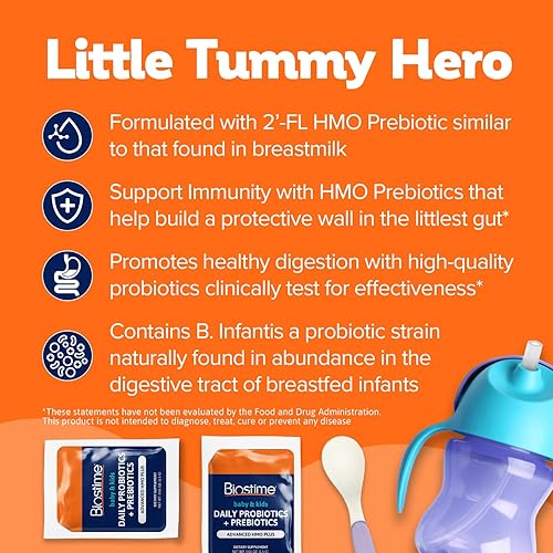 Miniatura 2 de Biostime Probiótico para bebés para niños con HMO y fibra prebiótica Apoyo inmunológico Alivio del estreñimiento y probióticos de apoyo a la