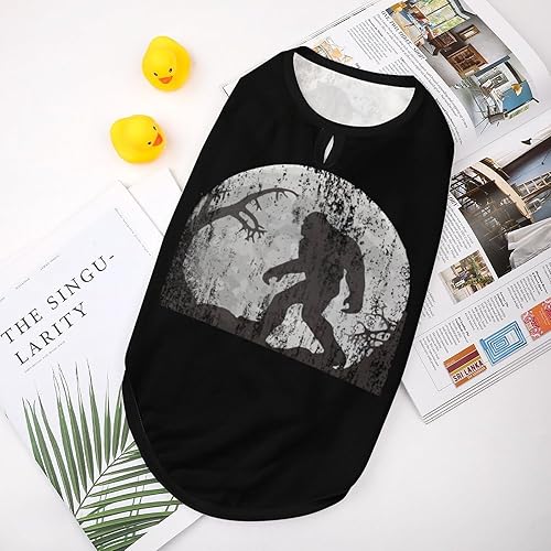 Miniatura 3 de Divertidas camisetas para perros de luna llena de Bigfoot Sasquatch, camisetas de verano para mascotas, camisetas suaves sin mangas, ropa para