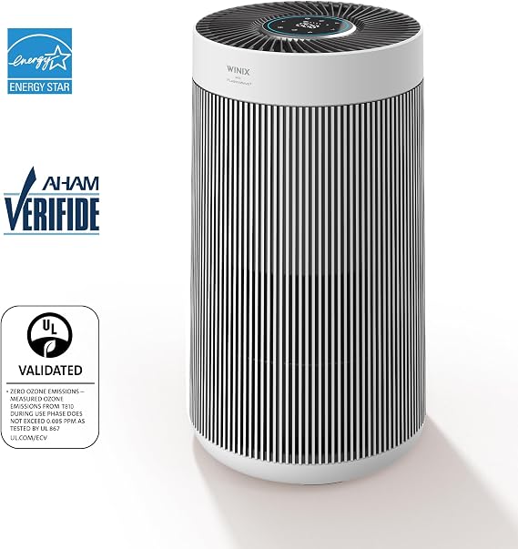 WINIX T810 Air Purifier for Home Extra Large Room Up to 1968 Ft2 in 1 Hr With Smart Wi-Fi, Air Quality Monitor, True HEPA, Carbon Filter and Auto Mode, Captures Pet Allergies, Smoke, Dust