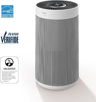 WINIX T810 Air Purifier for Home Extra Large Room Up to 1968 Ft2 in 1 Hr With Smart Wi-Fi, Air Quality Monitor, True HEPA, Carbon Filter and Auto Mode, Captures Pet Allergies, Smoke, Dust