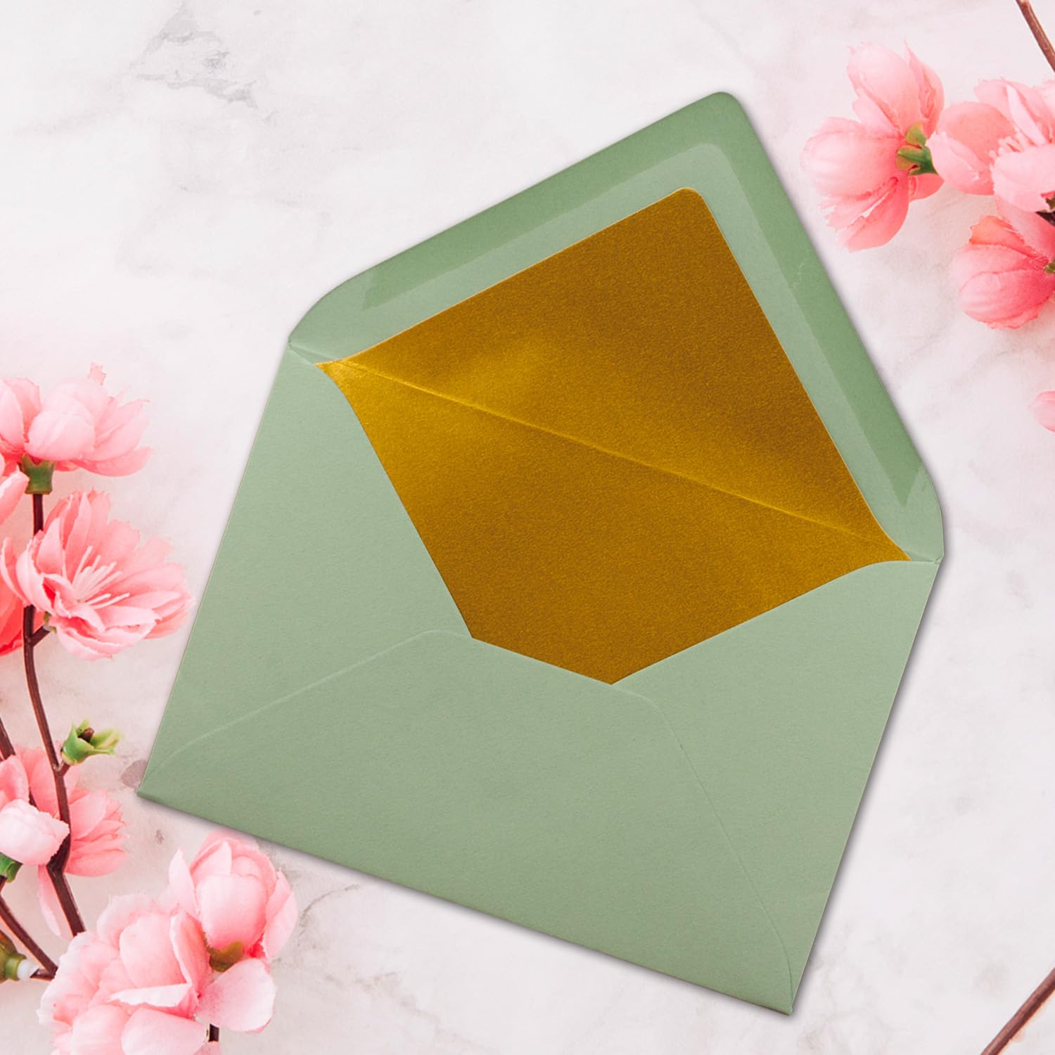 Luxe Metallic C6 enveloppen | Mosgroen | 162x114mm | 110g/m² | Cards & Crafts