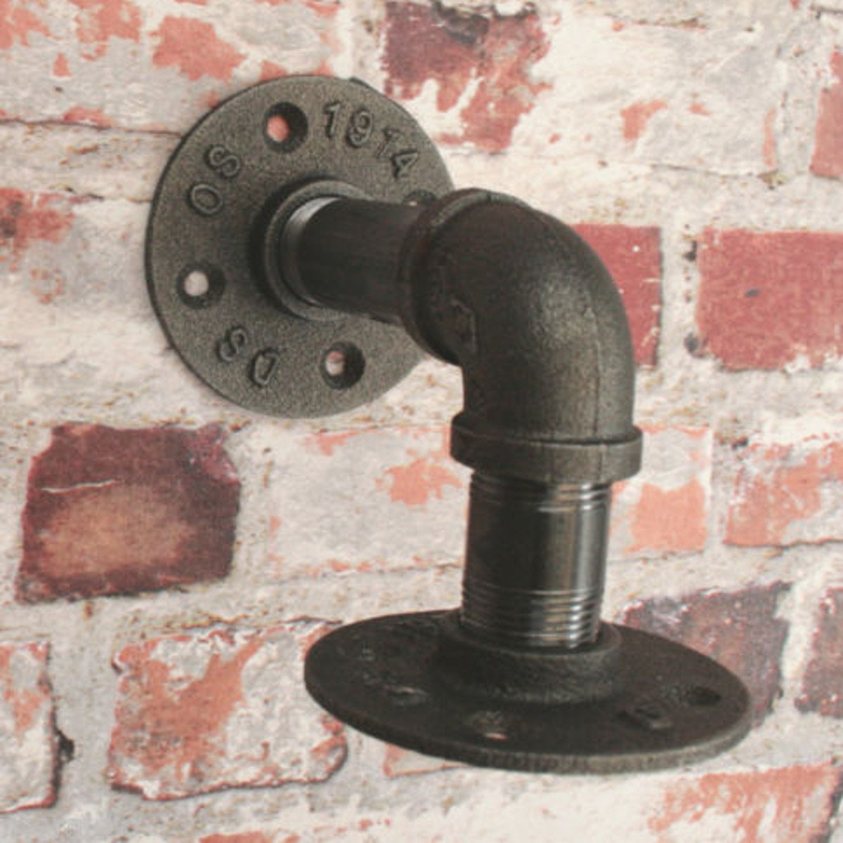 2 Unids 3/4 Inch Estante De Hierro Soporte Brida Industrial Soporte De Tubería 13X16Cm