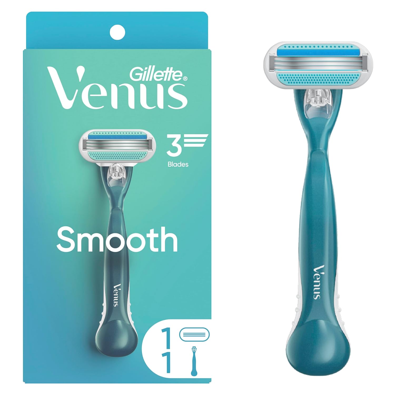 Amazon.com: Gillette Venus Original Women's Razor 1 Razor Handle And 1 ...