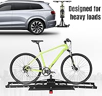 Vista 6 de Adjustable Road Bike Storage Bracket Anti Tilt Auto Trailer Holder Rust Proof for SUVs Cars Trucks