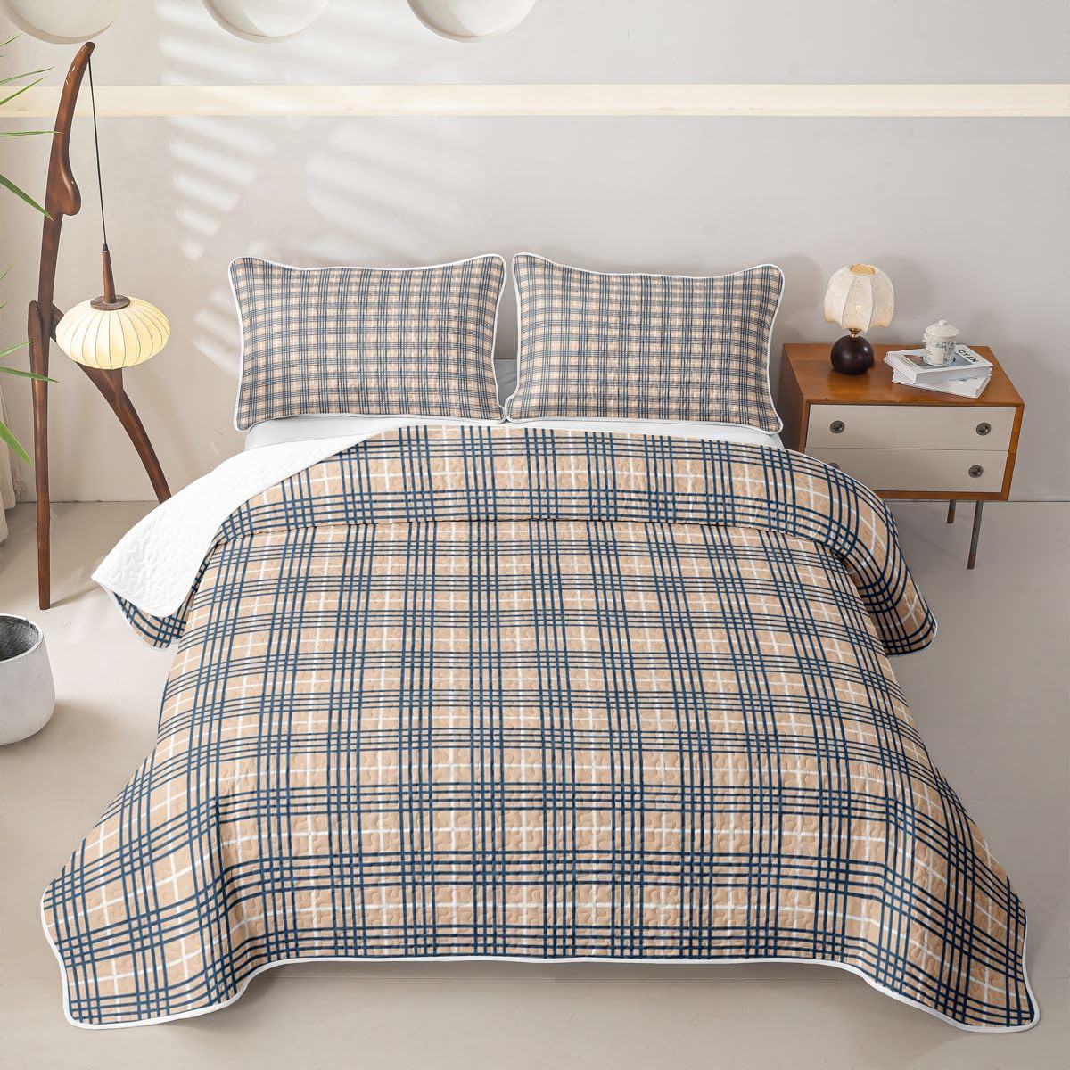 Homewish Buffalo Plaid Trapuntato Letto Matrimoniale