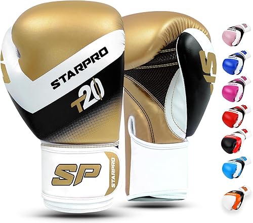 Starpro Guantes de boxeo para adultos, golpes fuertes y eternos, guantes de kickboxing y entrenamiento para hombres y mujeres, muchos colores y