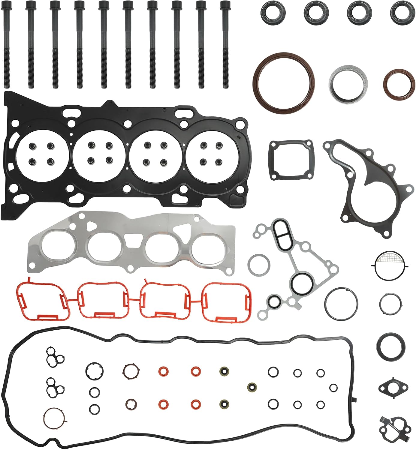 2.5 2ARFE Full Head Gasket Set w/Cylinder Head Bolts Fit for Toyota Camry Rav4 Scion tC 2.5L 2009-2016 2ARFE HS26562PT CS26562 ES72249-2