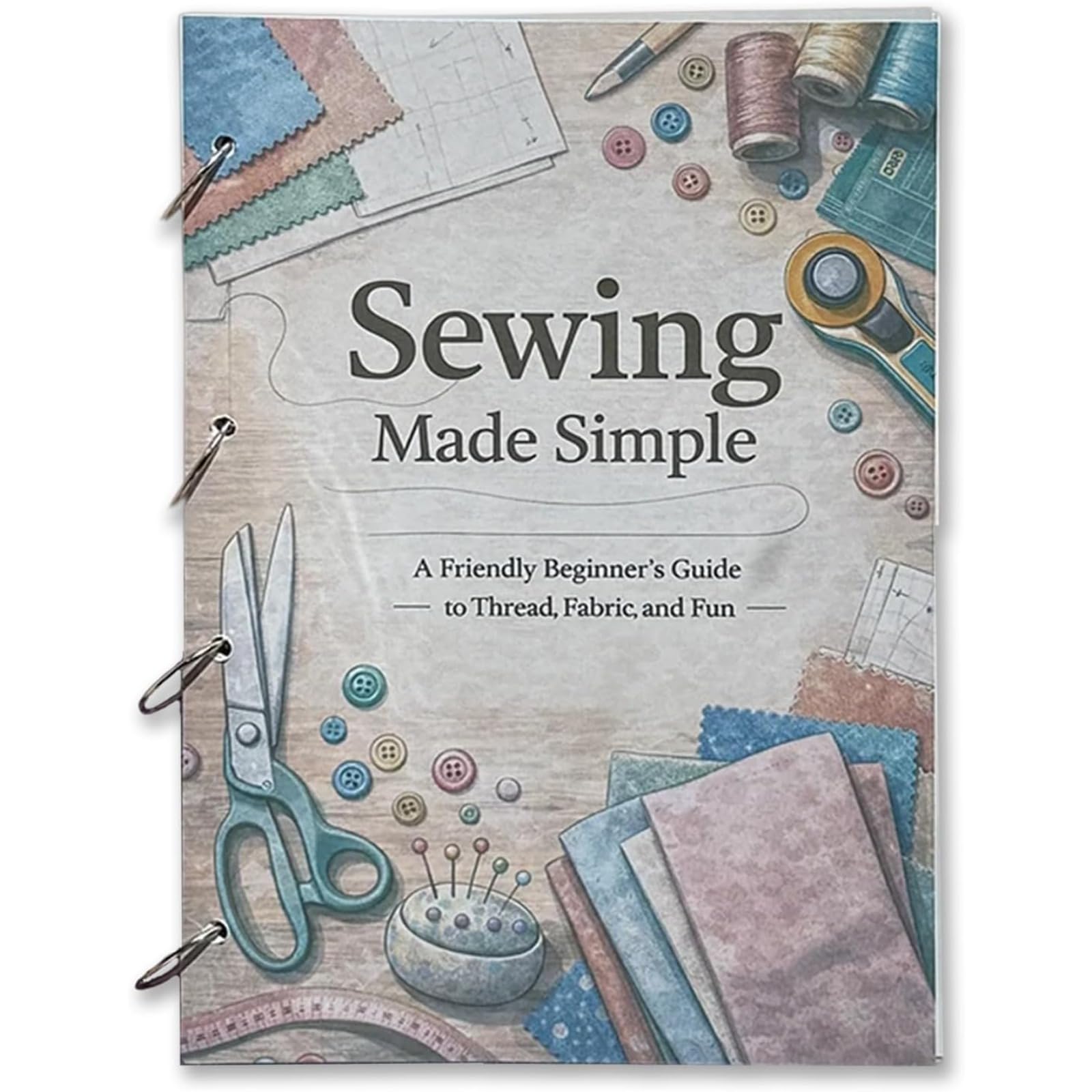 Sewing Made Simple: 1000+ Free Sewing Notes, Easy Sewing Patterns for Beginners Guide, Complete Guide to Sewings Notes Book Covering Stitches, Fabrics, Patterns (1PC)