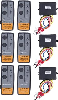 KIMISS Wireless Winch Remote Control Kit, Universal Wireless Winch Remote Control Switch Electric Winch Controller with 434MHZ Receiver for ATV