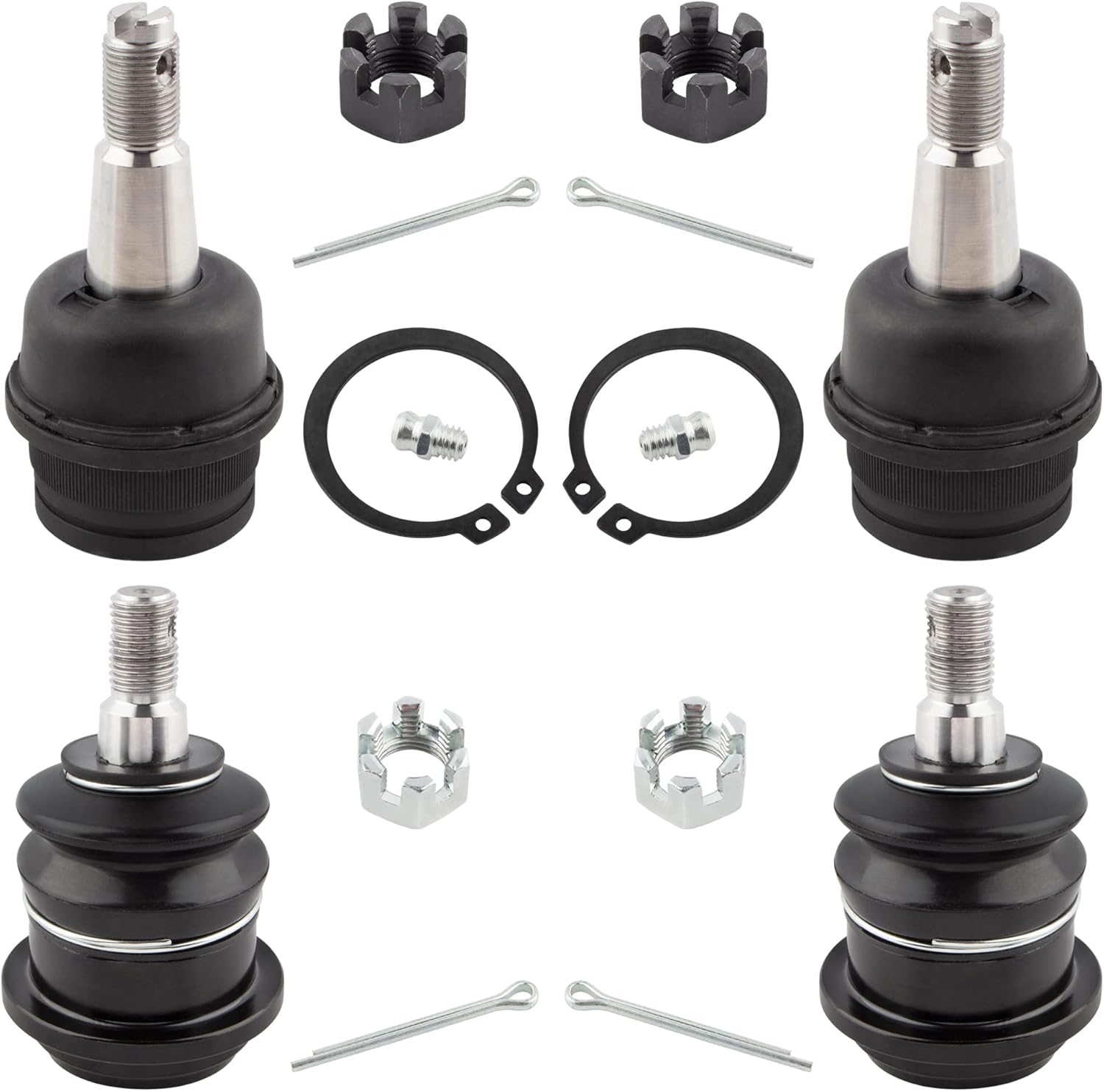 BOXI 4pcs Front Upper & Lower Ball Joints Set Fit for Dodge Ram 1500 1994 1995 1996 RWD Cab Pickup 2-Door 3.9L 5.2L 5.9L | K7201 K7206