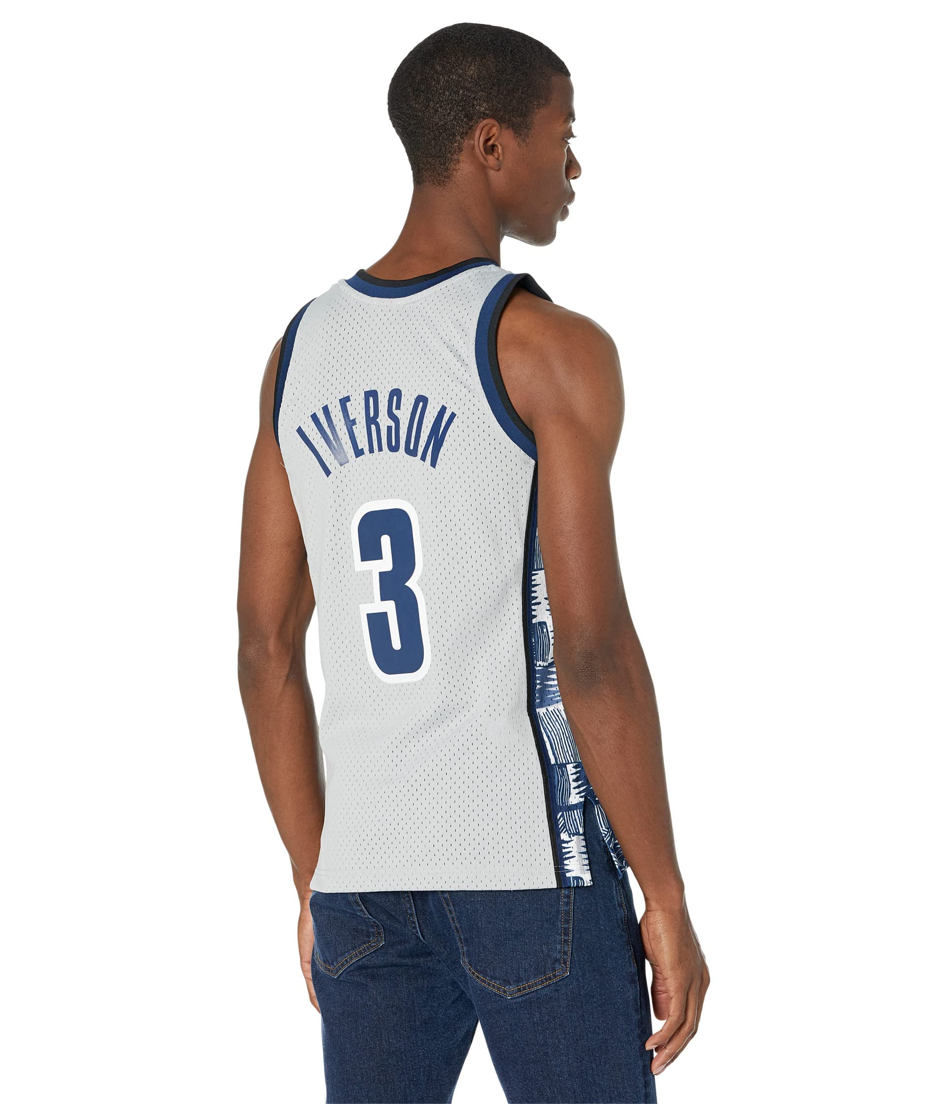 Mitchell & Ness NCAA Swingman Jersey Georgetown 1995 Allen Iverson Chrome MD