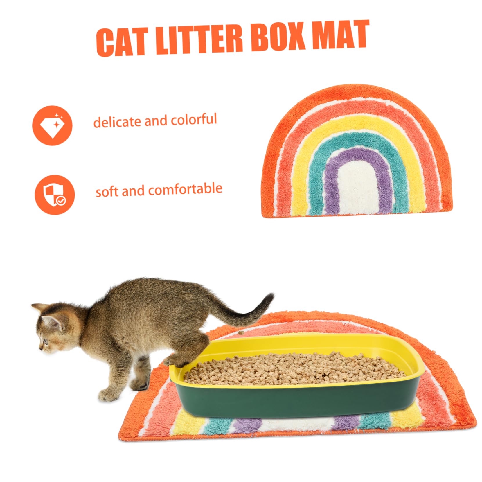 UPKOCH Katzenstreumatte Rutschfest Für Katzentoilette Innenbereich Fängt Streu Robust Und Langlebig Weiches Material