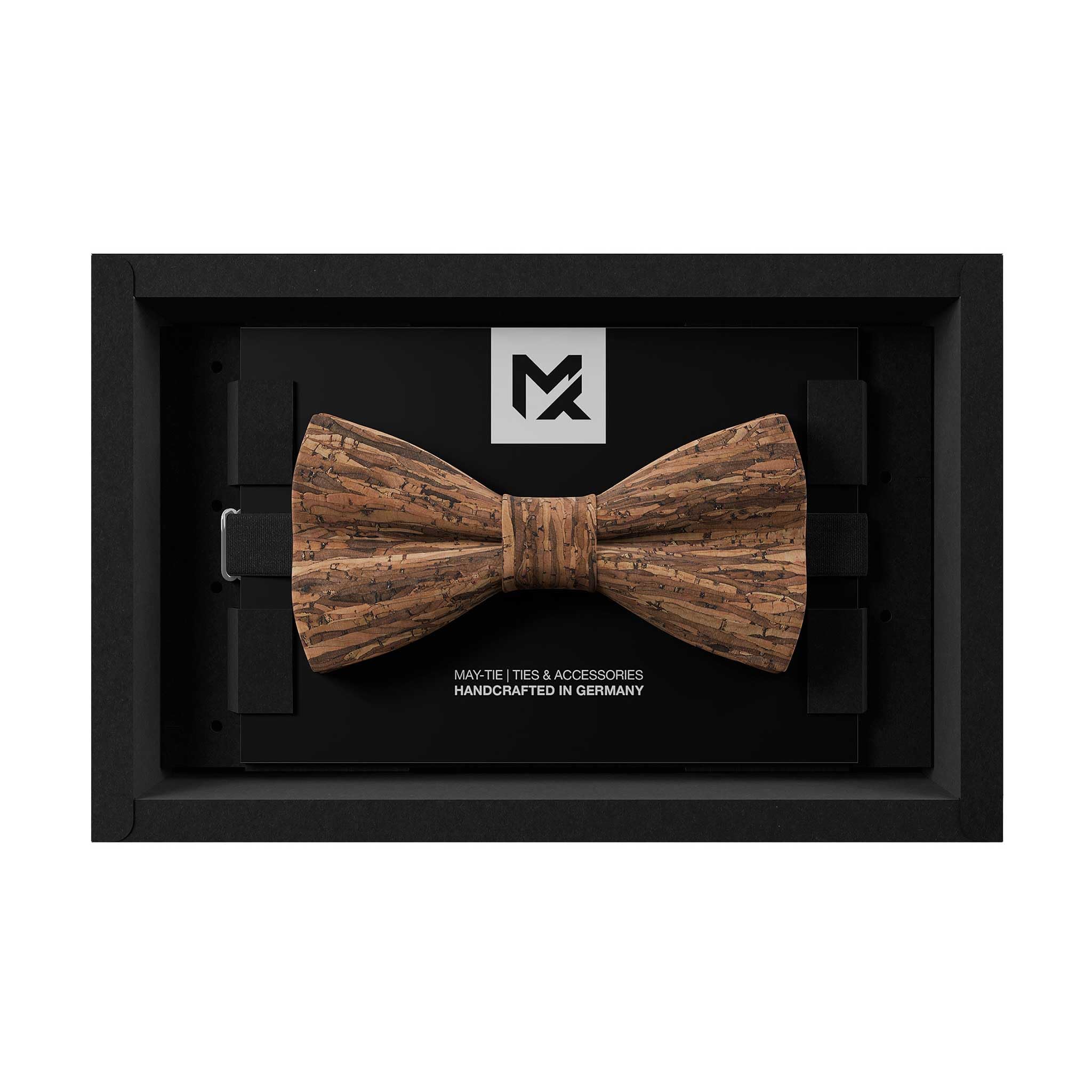 Papillon da Uomo in Sughero | Marrone Legno | Papillon Vegano | Classic Butterfly | Accessorio Matrimonio | Fatto a Mano in Germania