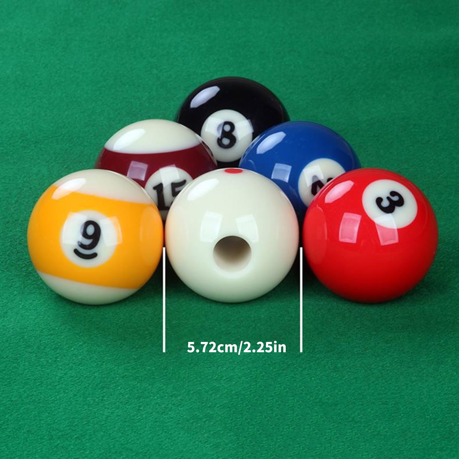 Pelota de billar portátil con agujero para billar, pelota de entrenamiento perforada, ejercicios de billar, ayudante, accesorios de mesa de billar, entrenador de trazos de billar