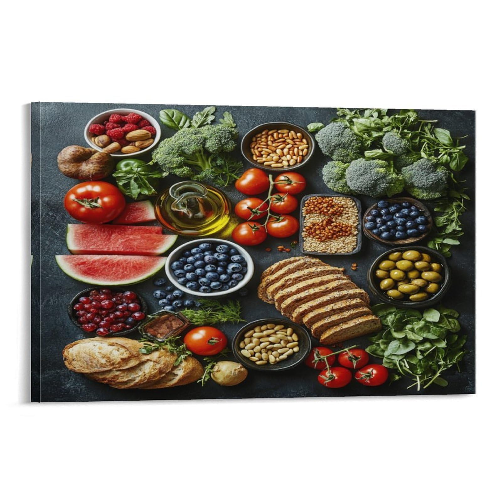 CPLVKWRQJ Fresh Produce Individual Organic Healthy Eating Canvas Artwork - Bedroom Canvas Painting Easy to Clean Space Transformer Decor 08x12inch(20x30cm)