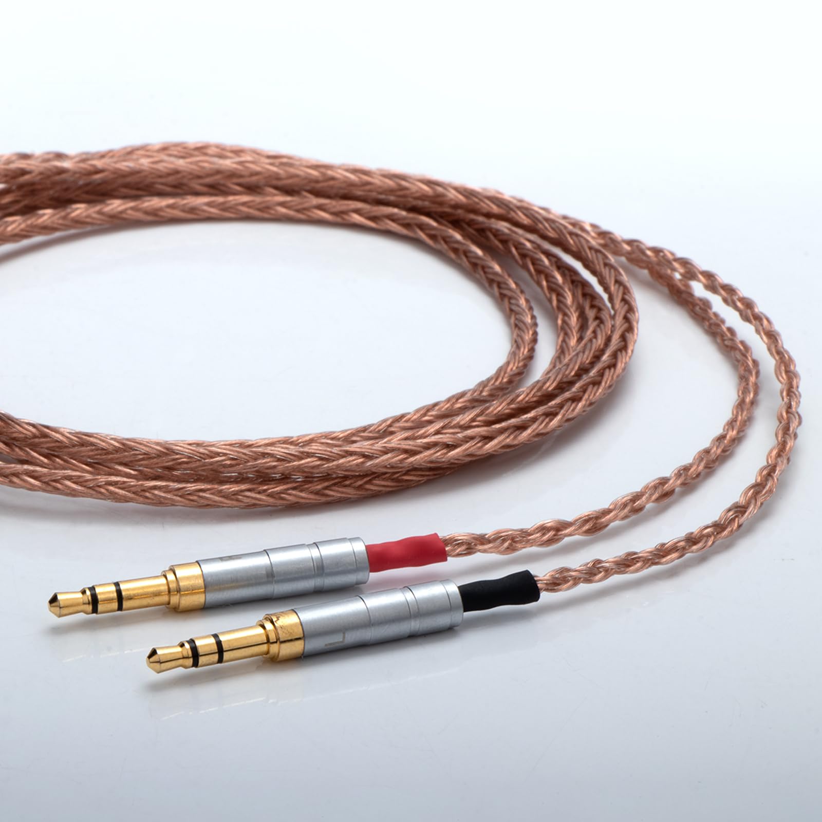 Monosaudio High End - Cable de actualización para auriculares (conector de audio de 3,5 mm, conector de audio de 3,5 mm, aislamiento de PTFE, 1,5 m, cable de repuesto HiFi con 16 núcleos, cable de