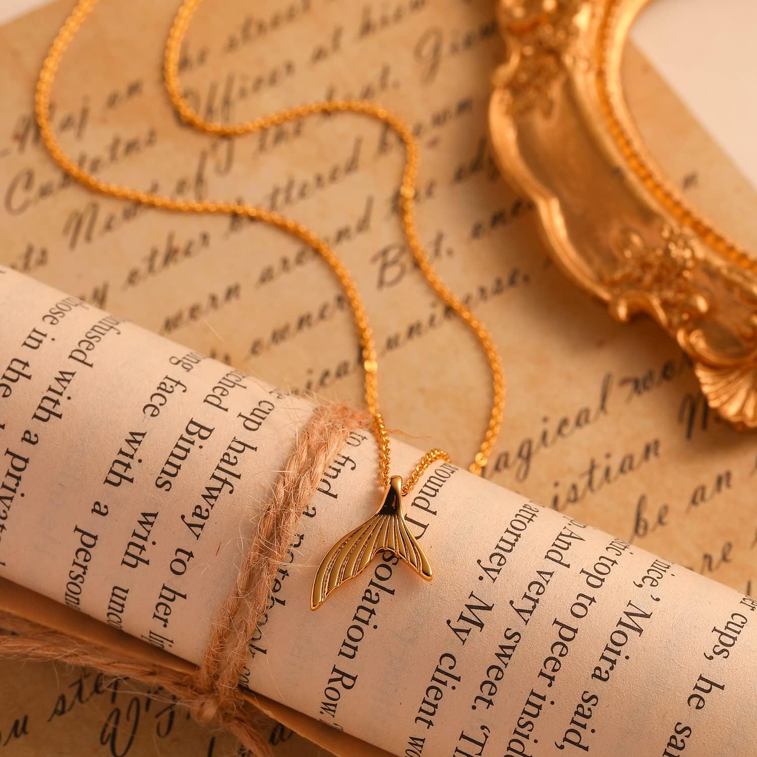 MRSXIA Gold Necklace for Women Pendant 18K Gold Filled Dainty Chain Simple Jewelry - Image 4