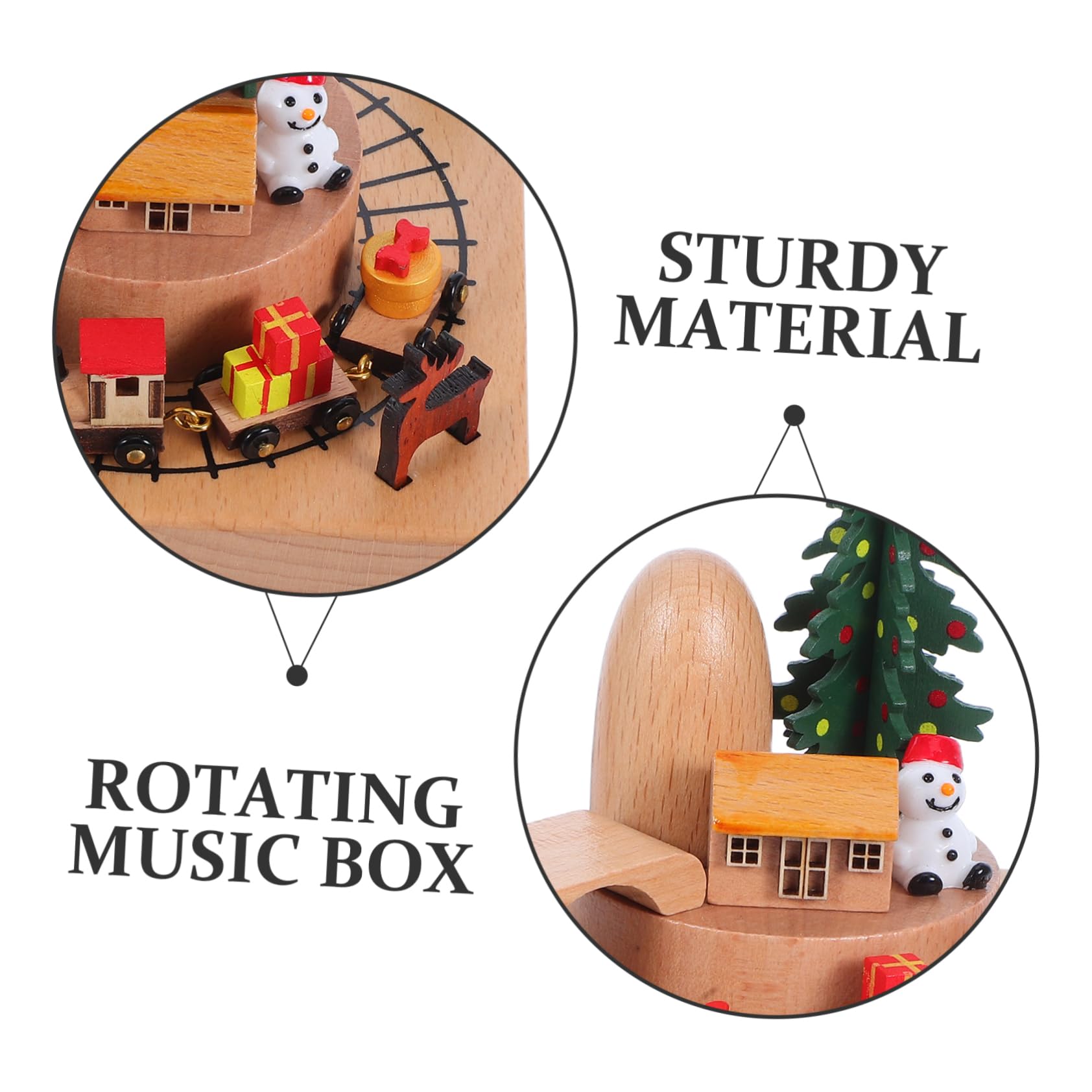 Toyvian Carrusel de Caja de Música Giratoria Decoración Hogar Figura de Cumpleaños Reproduce Melodías Manivela
