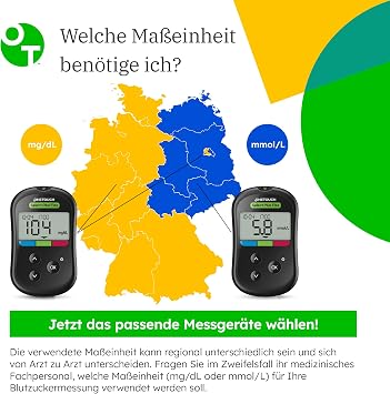 OneTouch Select Plus Flex Blood Glucose Meter Starter Set Diabetes mmo/L Set Including 40 Test Strips & 40 Lancets & 1 Case - Precise Measurement Easy to Use