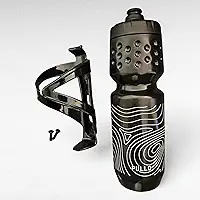 Kit Hidratação Bike Garrafa Caramanhola Pullo 750ml com Suporte Isapa e Parafusos - Preta