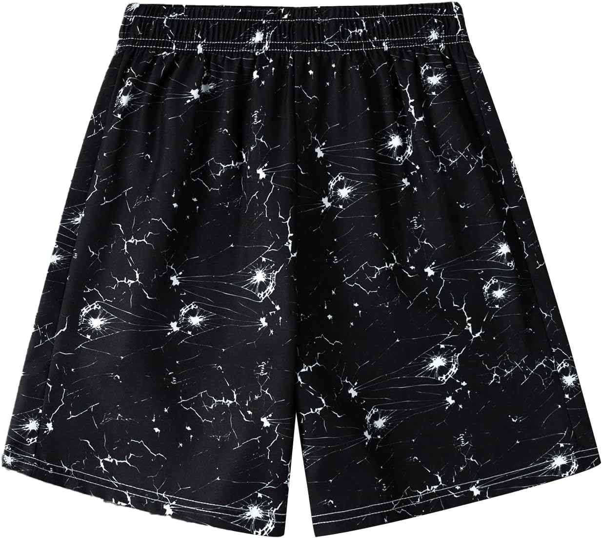 1 Piece Clothing Boys Athletic Shorts, Sports Shorts for Teen Boys, Casual Daily Wear Black