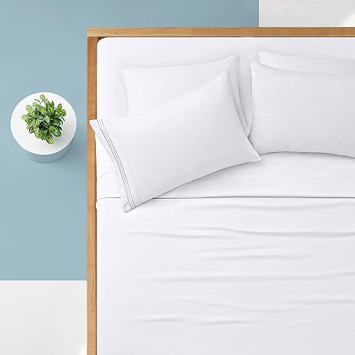 Miniatura 3 de Manyshofu Juego de sábanas tamaño Queen con bolsillos extra profundos, sábanas y fundas de almohada de 1800 hilos, juego de ropa de cama de