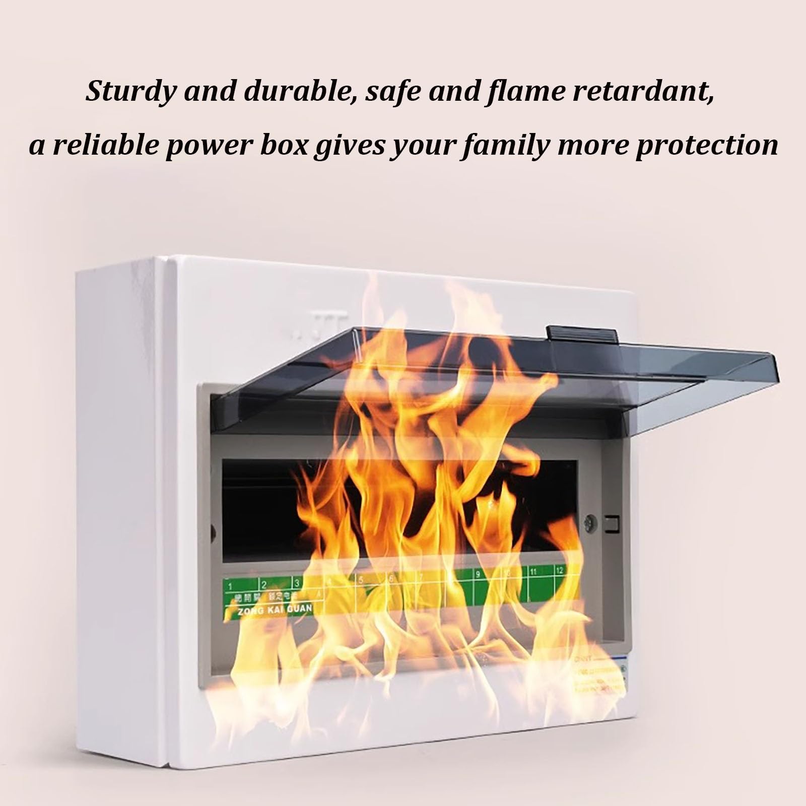 Coffret De Distribution En Saillie/encastrable IP40 10/12/15 Voies | Panneau Ignifuge Simple Rangée 230/400 V | Armoire Électrique Étanche À La Poussière Et Aux Éclaboussures(10WAY,Surface-Mounted)