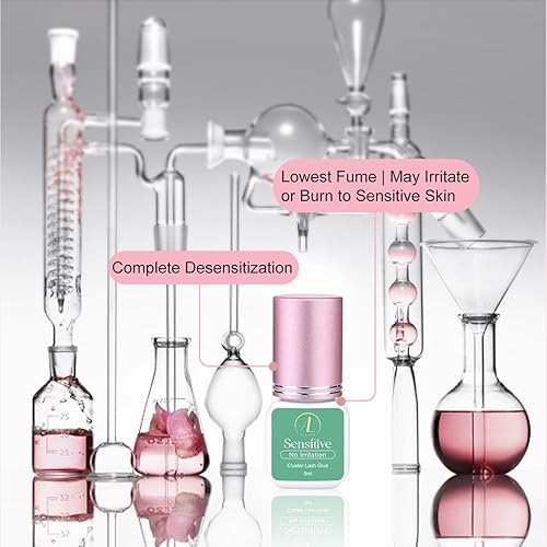 Miniatura 7 de ALLOVE Pegamento de pestañas en racimo, pegamento de extensión de pestañas sensible de bajo humo, pegamento de pestañas individual de 1 semana, 5-10