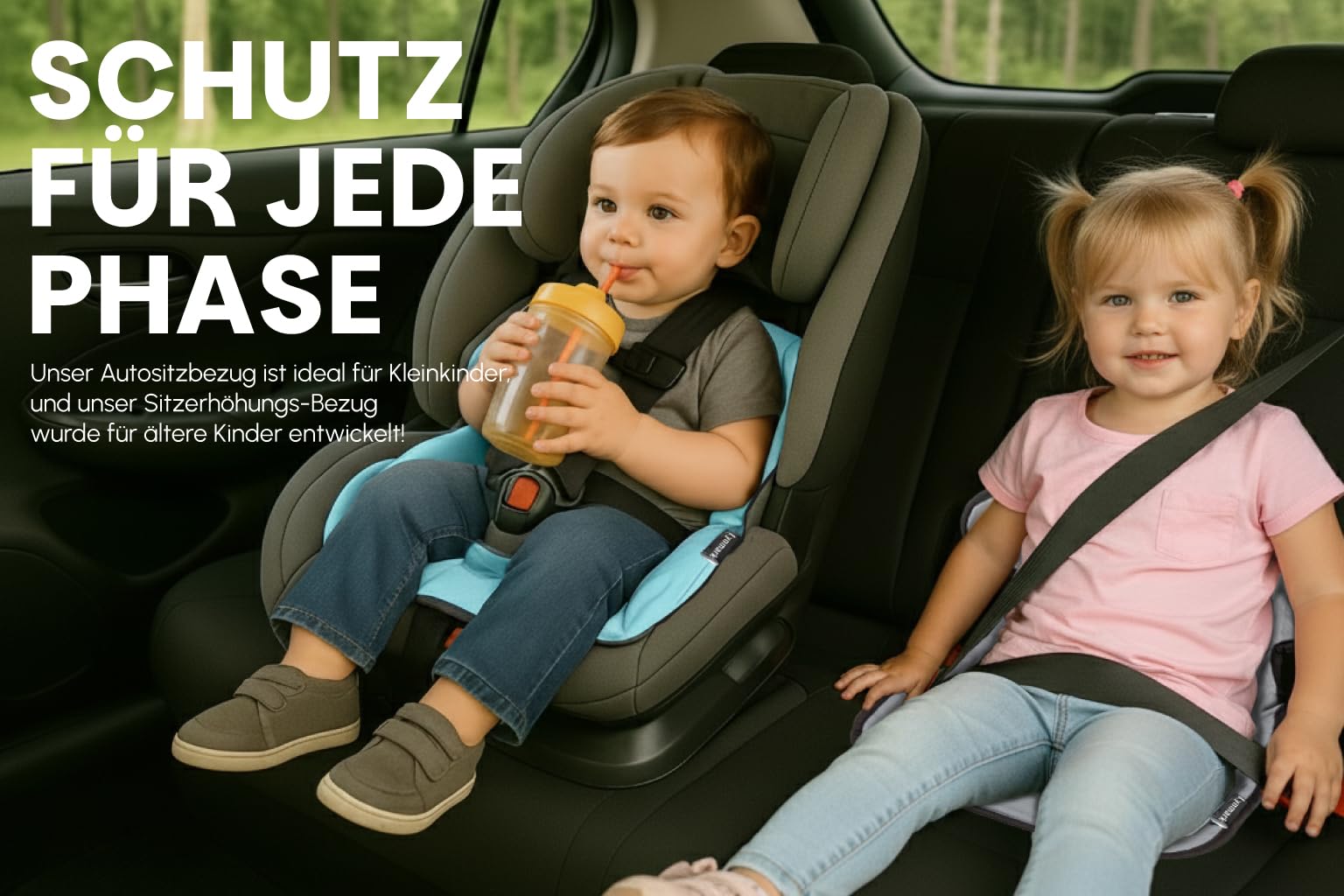 Lynmark Autositzschoner Töpfchentraining ReiseTöpfchenbezug gegen Krümel Verschütten Windellecks ToilettenTraining passt alle Autositze Alter 6 Monate bis 4 Jahre