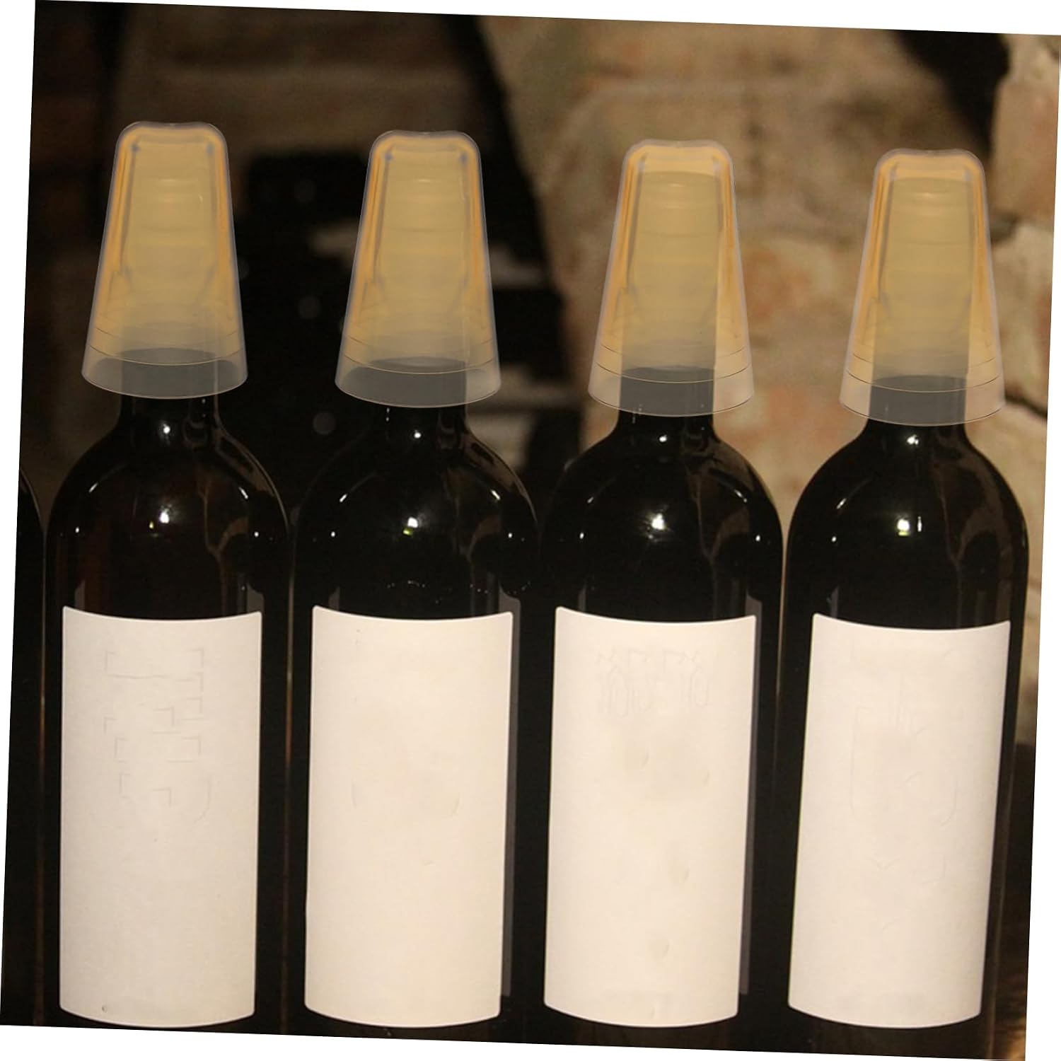 6pcs Wine Pourer with PVC Seal Cap for Whiskey Bottles