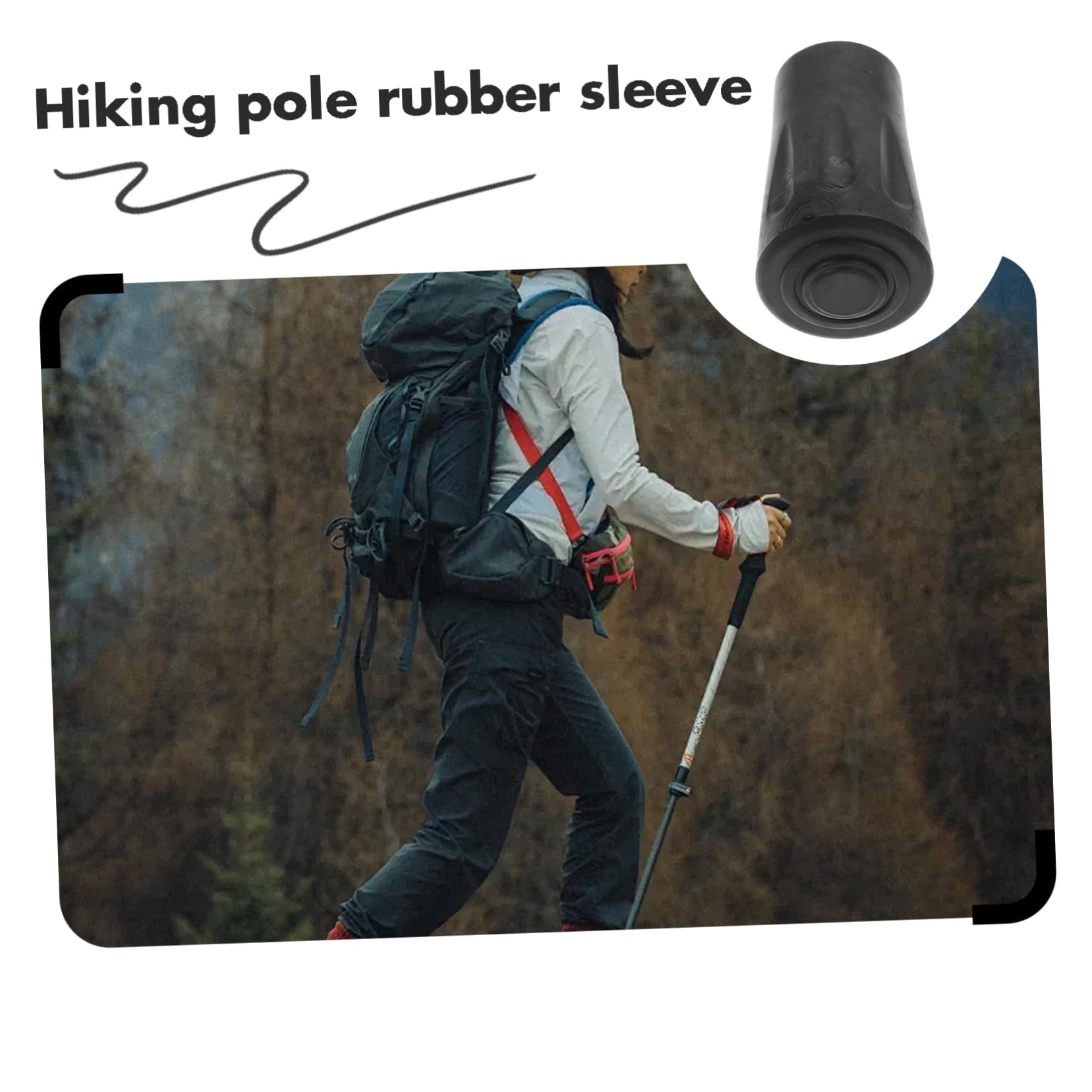 Toddmomy 50 Stück Trekkingstock Spitzenabdeckungen rutschfeste Gummikappen für Trekkingstöcke Wandern Outdoor Aktivitäten Kompatibel Stoßdämpfend Schutz für und Außennutzung