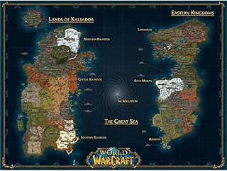Monty Arts World of Warcraft Poster by Silk Printing # Size About (80cm x 60cm, 32inch x 24inch) # Unique Gift # B54FC7