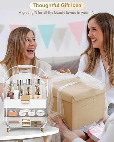 Miniatura 7 de Organizador de maquillaje con soporte para lápiz labial, organizador de cuidado de la piel, caja de almacenamiento de cosméticos, regalos para niñas