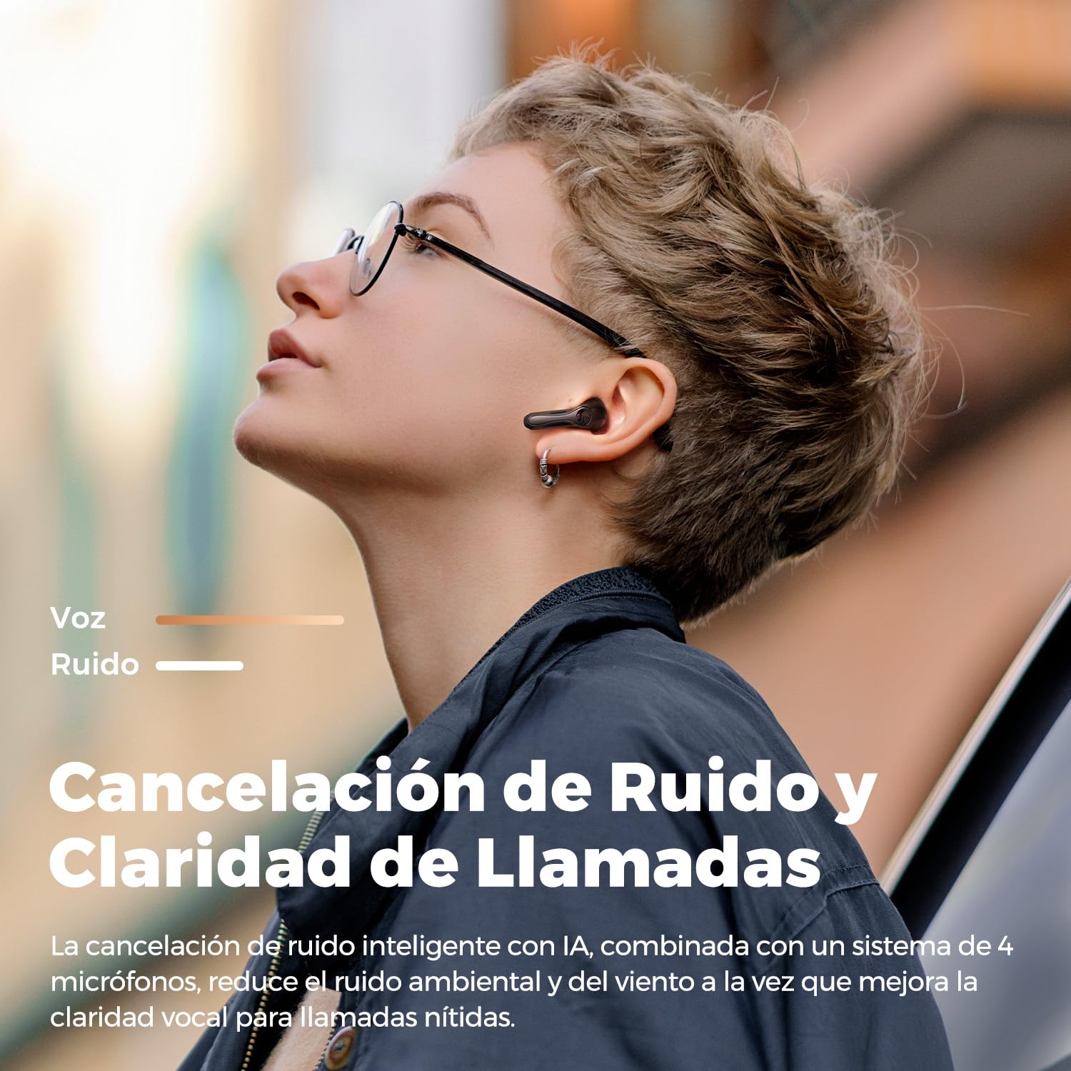 SoundPEATS Air5 Lite Auriculares Inalámbricos con Audio de Hi-Res, Auriculares Bluetooth 5.4, Controladores de 13 mm, Códec LDAC, Reducción de Ruido de Llamadas, 30H, Control de App, Carga Rápida