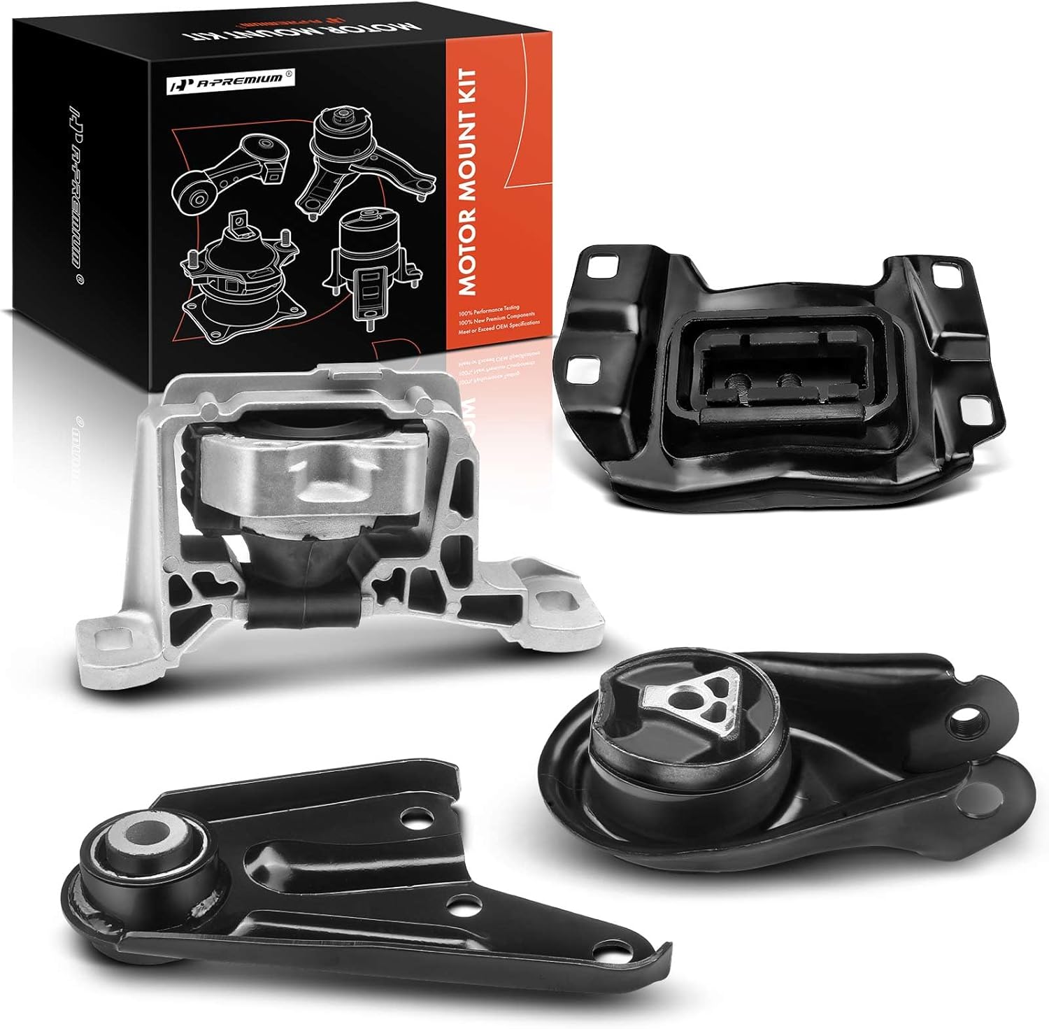 A-Premium 4PCS Engine Motor Mount Transmission Mount Torque Strut Mount Set Compatible with Mazda 3, 2010, L4 2.0L, DOHC, Automatic Transmission